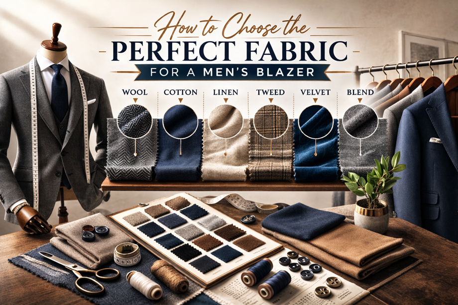 How to Choose the Perfect Fabric for a Men's Blazer Choosing the right fabric for a men's blazer is more than just a style decision—it directly impacts comfort, durability, and how appropriate your outfit is for different occasions. Whether you're dressing for a formal event, a business meeting, or a casual outing, the fabric you select plays a crucial role in defining your overall look. 1. Understand the Purpose of Your Blazer Before selecting a fabric, ask yourself where and how often you’ll wear the blazer. Formal occasions: Opt for premium fabrics like wool or velvet Casual wear: Cotton and linen are ideal All-season use: Blended fabrics offer versatility Your usage determines the fabric’s weight, texture, and finish. 2. Popular Blazer Fabrics Explained Wool Wool is the most versatile and widely used blazer fabric. It provides excellent insulation, making it suitable for both warm and cool climates. Best for: Business wear, formal events Pros: Breathable, wrinkle-resistant, durable Cons: Can feel heavy in hot weather Cotton Cotton blazers are lightweight and breathable, making them perfect for everyday wear. Best for: Casual and semi-formal settings Pros: Comfortable, affordable, easy to maintain Cons: Wrinkles easily Linen Linen is the go-to fabric for summer due to its airy and lightweight nature. Best for: Hot weather, beach weddings Pros: Extremely breathable, stylishly relaxed look Cons: Wrinkles very easily Tweed Tweed is a textured wool fabric known for its durability and classic appeal. Best for: Winter and outdoor events Pros: Warm, rugged, long-lasting Cons: Heavier and less breathable Velvet Velvet adds a luxurious and elegant touch to any blazer. Best for: Evening events, parties Pros: Rich texture, visually striking Cons: Requires careful maintenance Blended Fabrics Blends combine natural and synthetic fibers to enhance performance. Best for: Everyday use, travel Pros: Wrinkle-resistant, durable, cost-effective Cons: Less breathable than pure fabrics 3. Consider the Climate Fabric selection should align with the weather: Hot climates: Linen, cotton Cold climates: Wool, tweed Moderate climates: Wool blends Choosing climate-appropriate fabric ensures comfort throughout the day. 4. Focus on Fabric Weight Fabric weight affects how the blazer drapes and feels: Lightweight: Ideal for summer Medium weight: Suitable year-round Heavyweight: Best for winter A well-balanced weight ensures both comfort and structure. 5. Check Comfort and Breathability Comfort is key, especially if you plan to wear your blazer for long hours. Natural fabrics like wool, cotton, and linen allow better air circulation and feel softer on the skin. 6. Evaluate Durability and Maintenance Some fabrics require more care than others: Low maintenance: Blended fabrics Moderate maintenance: Wool High maintenance: Linen, velvet If convenience matters, choose fabrics that are easy to maintain. 7. Match Fabric with Style and Fit The fabric you choose influences how your blazer looks: Structured fabrics (like wool) give a sharp, formal appearance Soft fabrics (like linen) create a relaxed vibe Always align fabric choice with your personal style and the fit you prefer. Final Thoughts Selecting the perfect fabric for a men's blazer is about balancing style, comfort, and practicality. By understanding different fabric types and considering factors like climate, occasion, and maintenance, you can make a smart investment that enhances your wardrobe. A well-chosen blazer doesn’t just elevate your outfit—it defines your presence.